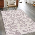 thumbnail image 3 of Farmhouse Flower Large Area Rugs for Bedroom Living Room, Soft Non Slip Carpet Bedside Rug, Botanical Vintage Purple Leaf Plant Rectangular Floor Cover Kitchen Accent Rug 2.7'x5' for Office, 3 of 9