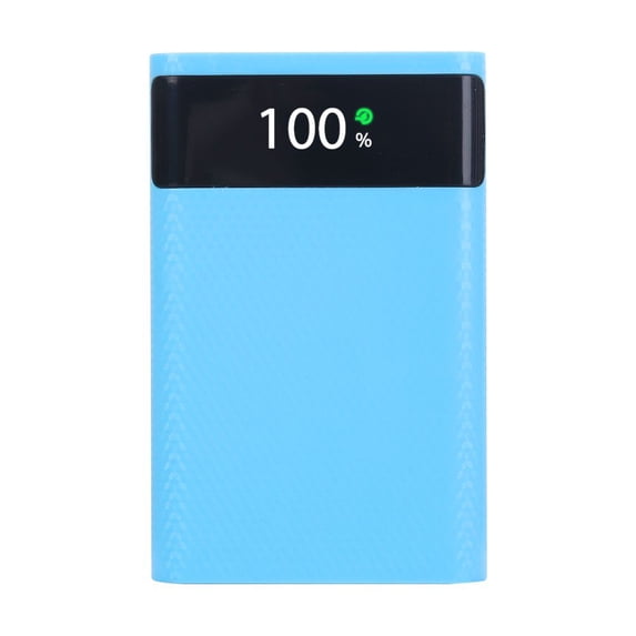 DIY LCD Displays No Welding Dual USB Battery Charge Shell Super Fast Charging 18650 Batteries Power Bank Case Storage Box BLUE