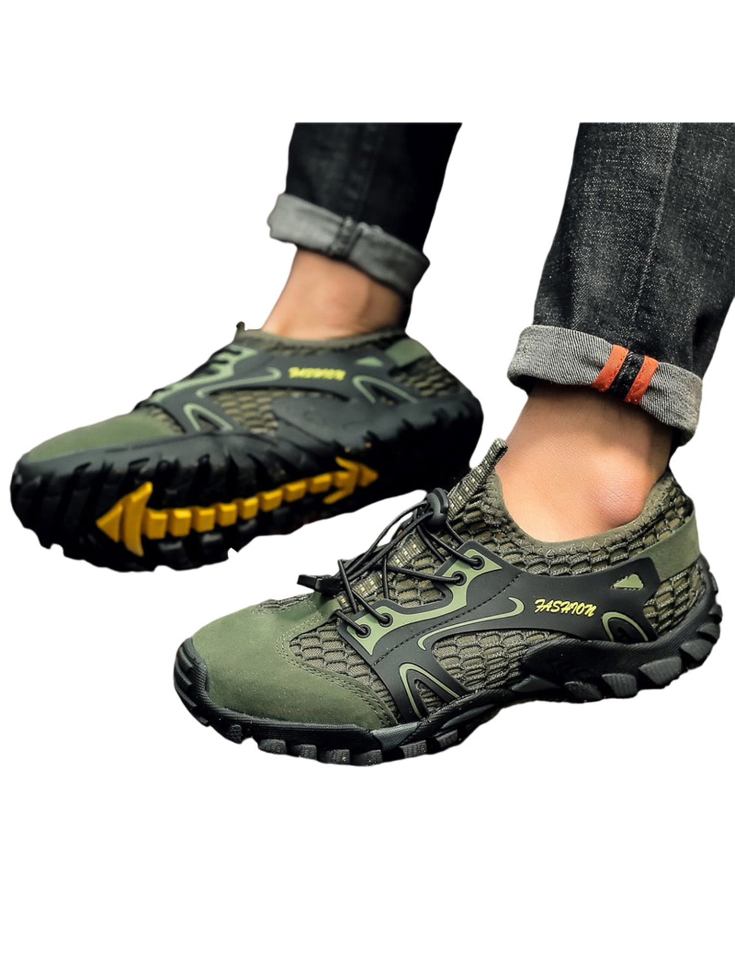 Wazshop Men's Trekking Trail Shoes Sports Mesh Waterproof Walking Outdoor Hiking Sandals