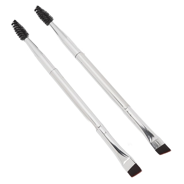 Cepillo Para Cejas De Doble Punta, Cepillo Para Cejas En Espiral, Maquillaje Plateado, Pelo Suave Para Mujeres Para Fiesta