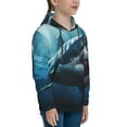 thumbnail image 3 of Fotbe 3D Realistic Shark Pattern Youth Pullover Hooded Sweatshirt, Boys Hoodie, Kangaroo Pocket Hoodie for Kids Girls -Small, 3 of 6