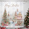 thumbnail image 3 of Christmas Shower Curtains for Bathroom, Farmhouse Xmas Tree Gifts Snowflake Waterproof Fabric Shower Curtain, Decorative Bathroom Curtain for Bathtub, 72"x84", No Hooks Included, 3 of 9