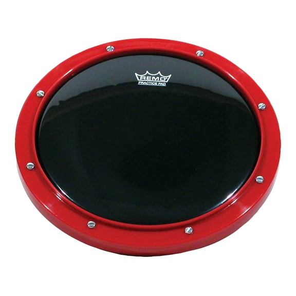 Practice Pad, 10 Diameter, Red, Ebony Head