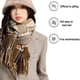 thumbnail image 2 of Bufanda tipo manta a cuadros con urdimbre larga, chales de punto a cuadros a la moda, bufandas cálidas de invierno con entramado, 2 of 5