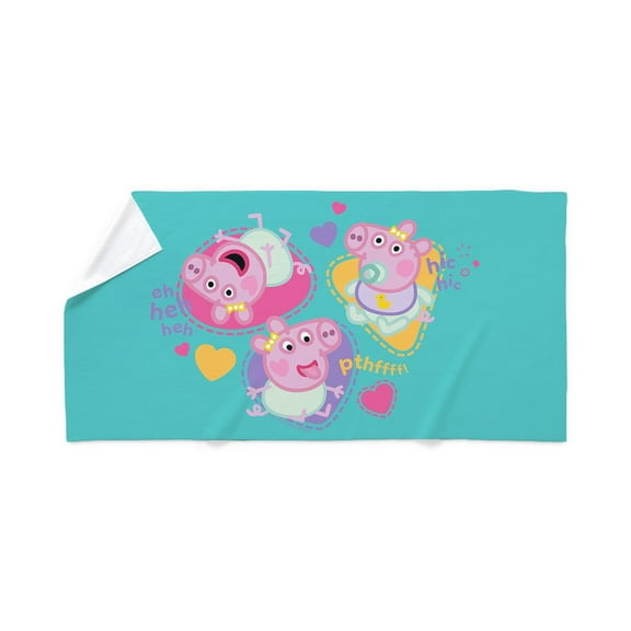 CafePress - Peppa Pig: Happy Baby - Large Beach Towel, Soft 30"x60" Towel with Unique Design