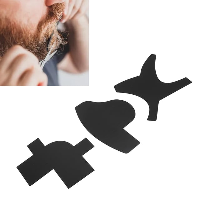 Hairline Enhancement Card, 3pcs Multifuntional Beard Shaping Tool Practical Beard Guide Shaping Template Tool for Men, Innovative Design