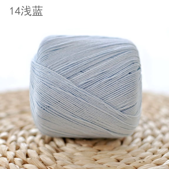 Namzi 80g Multicolor Crochet Thread Premium Cotton Thread for Detailed Handwork, Versatile Threadart Crochet Supplies,Light Blue