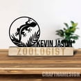 thumbnail image 5 of Craftnamesign Custom Wooden Gecko Desk Name Plate, Ledge Lizard Metal Nameplate for desk, 5 of 5