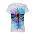 thumbnail image 5 of Camiseta estampada de moda para mujer Blusa de manga corta con cuello en V Tops casuales Pompotops  hkajfhjk471818, 5 of 5