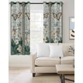 thumbnail image 2 of Spring Blackout Curtains for Bedroom/Living Room, Thermal Insulated Kitchen Curtains, Butterfly Summer Botanical Flower Grommet Darkening Window Treatment Drapes 27.5"x39"x2, 2 of 8