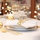 thumbnail image 4 of Paquete de 12 servilleteros de aleación con forma de flor hueca para mesa de comedor, para cenas, banquetes de boda, decoración de mesa para reuniones familiares (lazo dorado), 4 of 4