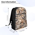 thumbnail image 4 of Disketp Watercolor Zebra Mochila Unisex de Apertura Lateral Completa, Mochila para Laptop para Escuela, Trabajo y Viajes, 4 of 8
