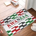 thumbnail image 4 of Alfombra de baño de franela con diseño de herencia africana Happy Kwanzaa, alfombra para el suelo para la entrada interior y exterior del hogar, alfombras para el porche, 4 of 7