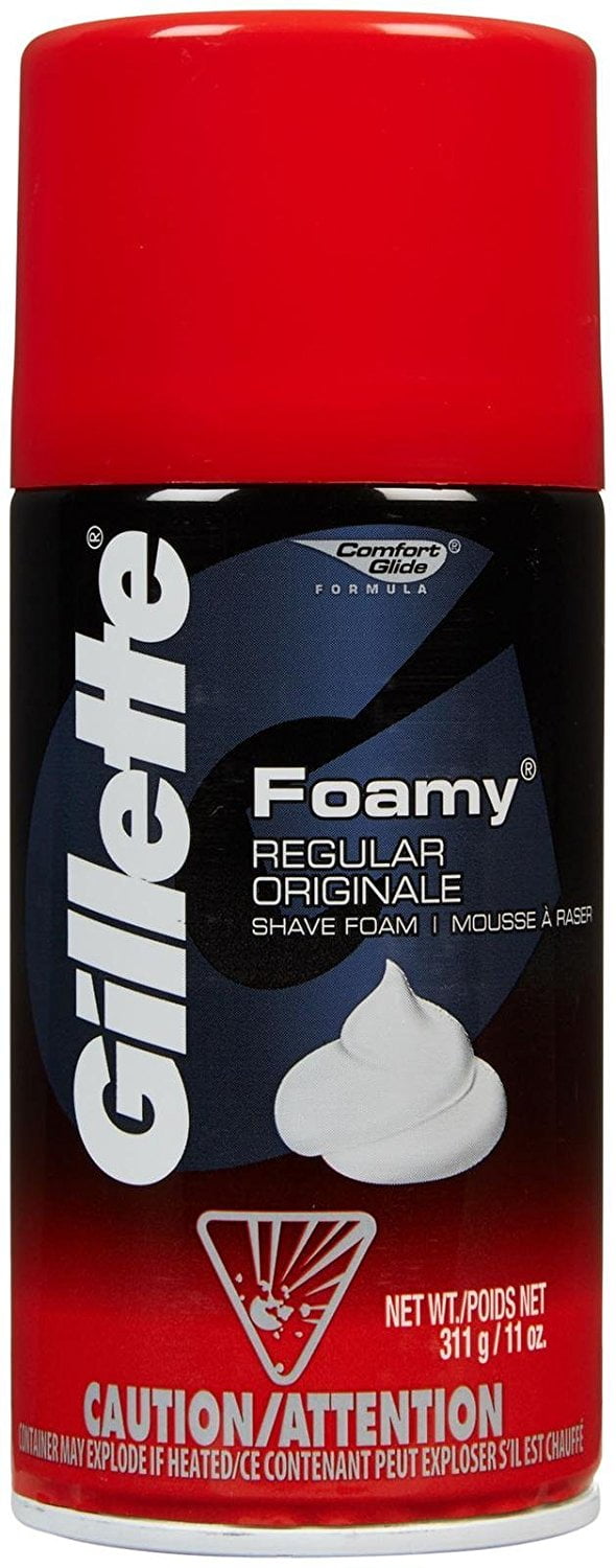 2 Pack - Gillette Foamy Shaving Cream, Regular, 11 oz Each