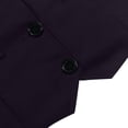 thumbnail image 5 of Vest for Kids Sleeveless Button Up Dark Purple Suit Uniform Shirt Kid Boy'S Formal Suit Vest Boys Vests Size 5-6 Years, 5 of 7