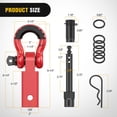 thumbnail image 2 of Nilight Anti-Theft Shackle Hitch Receiver 2Inch 45000 LBs Breaking Strength 3/4" Anti-Theft D Ring Shackle 5/8" Trailer Hitch Lock Pin Heavy Duty Solid Towing Kit for Trucks Off Road (Red), 2 of 9