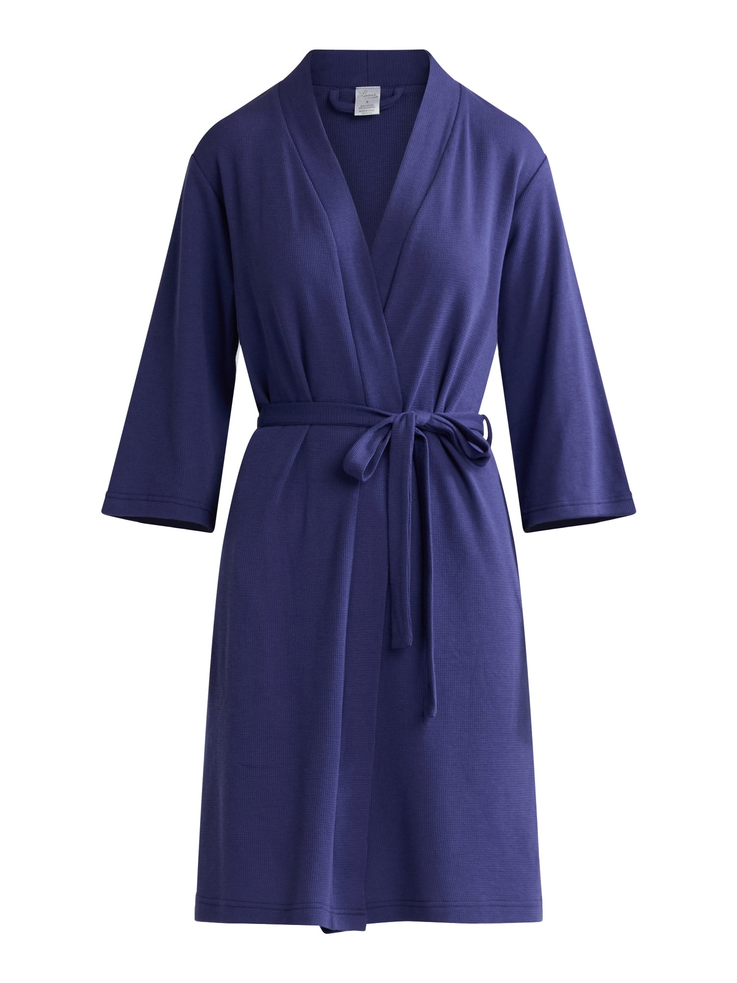 Lissome Women's and Women's Plus Size Waffle Knit Wrap Robe, Size S-4X