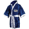 thumbnail image 4 of Title Boxing Stock Full Length Satin Walkout Robe - Youth Medium - White/Black, 4 of 4