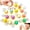 12 Pcs-random, variant on 6 Pack Glowing Dumpling Keychain, Mini Squishies Stress Relief Fidget Squeeze Toy, Light Up Dumpling Backpack Charms Gift Set for Adults Work