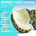 thumbnail image 5 of Premium Sunflower Pattern Memory Foam Seat Cushion Ergonomic Chair Pad for Office Chair, Car, Airplane & Bleachers Sciatica, Tailbone Hip & Back Pain Relief - Chair Cushion for Long Office Workers., 5 of 5