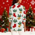 thumbnail image 4 of Womens Tops Long Sleeve Christmas Shirt Button Down Shirt Casual Beach Shirts,Blouse for Women White M, 4 of 6