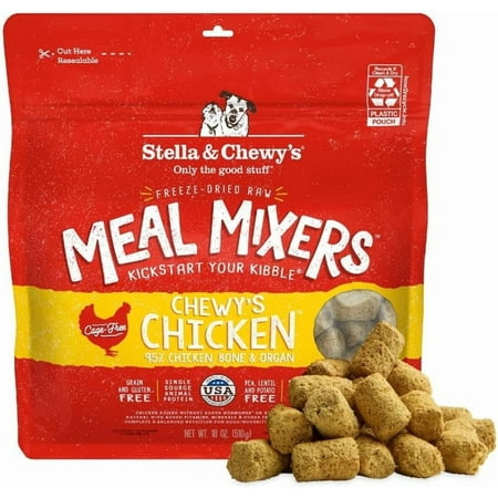 Stella & Chewy's Freeze-Dried Raw Meal Mixers Dog Food Topper - Chewy's Chicken Recipe - 18 Ounce Bag