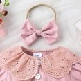 thumbnail image 6 of YUIVH Baby Girls Outfit Romper Jumpsuits Toddler Girls Short Sleeve Cartoon Solid Color Rompers Jumpsuits Baby Girl Floral Bodysuit Romper, 6 of 6