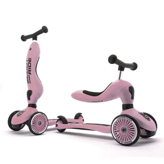 SCOOT AND RIDE ピンク　室内使用のみ Scoot & Ride 2-in-1 Ride-On & Stand Scooter, Ages 1-5, Highwaykick