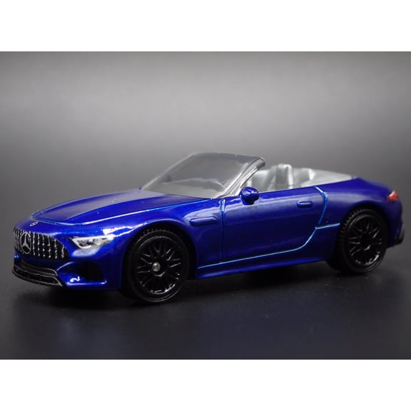 Open Box 2022-2025 MERCEDES-BENZ AMG SL 63 CONVERTIBLE BLUE 1:64 SCALE DIECAST MODEL CAR