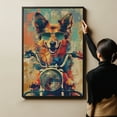 thumbnail image 6 of Swedish Vallhund Dog Poster Riding A Motorcycle - Swedish Vallhund Dog Canvas Wall Art For Bedroom Decor - Wall Decor - Bathroom Decorations, 6 of 6