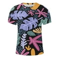 thumbnail image 4 of Qertyioot T-shirt à Manches Courtes Imprimé pour Hommes, Col Rond, Mode Décontractée, Manches Courtes, Économies d'Été, 4 of 5
