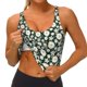 thumbnail image 3 of Balery White Daisies and Bee Sujetadores deportivos con espalda cruzada para mujer, acolchados, sin costuras, de alto impacto, ideales para yoga, gimnasio, entrenamiento y fitness.-X-Large, 3 of 8
