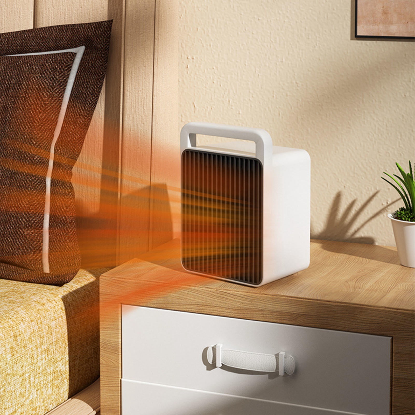 Suodoka Compact Rapid‑Heat Desktop Electric Heater – Energy‑Saving, Portable, Safe, 220V EU Plug, Ideal for Office, Bedroom, Kitchen