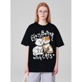 thumbnail image 1 of Valentine's Cat Lover Life Is Better With Cats Mother's Day T-Shirt-220g 100% CottonFather's Day, MoCamisetas para mujer, lindas camisetas con estampado gráfico, de manga corta, estilo casual, para ve, 1 of 7