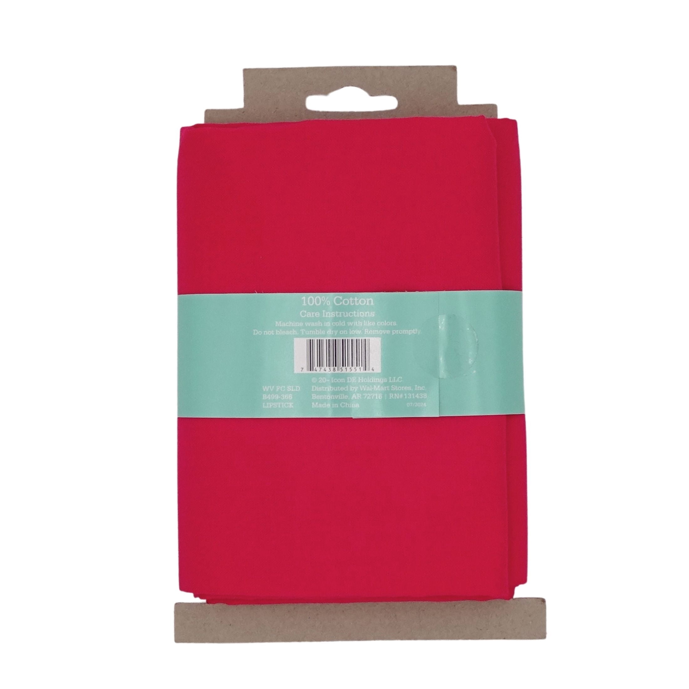 Waverly Inspirations 1 Yard Cut 100% Cotton Solid Fabric, Lipstick, 44" Wide for Quilting & Sewing