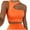 Orange, variant on ZQUUVOU Tank Top For Women One Off Shoulder Summer Sleeveless Solid Camisoles Blouses (Green,S)