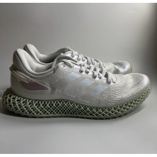 Ad-id-as Men’s 9/Women’s 10 4D Run 1.0 Cloud White/Iridescent Running Shoes FW1229