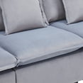 thumbnail image 6 of Yeahumalia 91.3" W Velvet Loveseat Sofa with Deep Seat for Living Room Bedroom, Dark Grey, 6 of 7