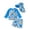 Blue, variant on Shadoumai Toddler Baby Boys Cartoon Swimsuit Trunks Long Sleeve Shirt Rash Guard ​ 3Pcs Bathing Swimwear With Hat