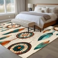 thumbnail image 4 of 6'x9' Area Rugs, Geometric Feathers Indoor Outdoor Area Rug for Living Room Bedroom, Boho Ethnic Retro Country Motifs Washable Bathroom Rugs Kitchen Floor Carpet Mats Home Decor Aesthetic, 4 of 8