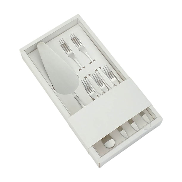 Pisexur Batería de cocina Cuchillo y tenedor para pastel de acero inoxidable, cuchara para helado, tenedor para pastel, cuchara para pastel, juego de tenedor para fru para la cocina del hogar