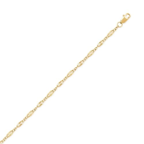 14K Yellow Gold-filled Starburst Chain Necklace 2.5mm Width - Made in the USA (16)