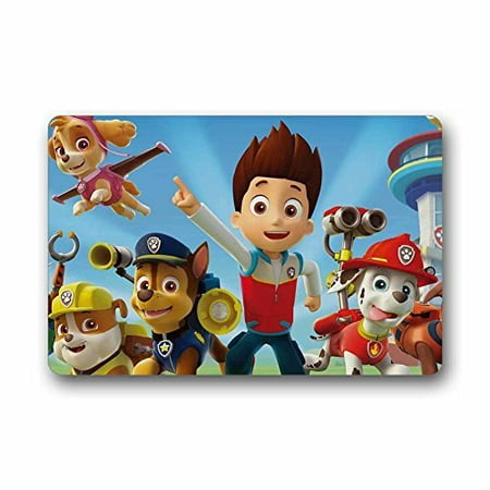 - DEYOU Cartoon Paw Patrol Doormat Outdoor Indoor Floor Mats Non-Slip Bathroom Mats Size 23.6x15.7 Inch