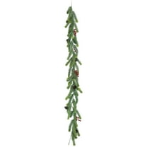 Beautynvta Christmas Garlands, 72.8'' Artificial Norfolk Pine Garlands with Pinecone Berry, Artificial Greenery Garland for Table, Mantle, Wall, Indoor, Outdoor Christmas Decorations