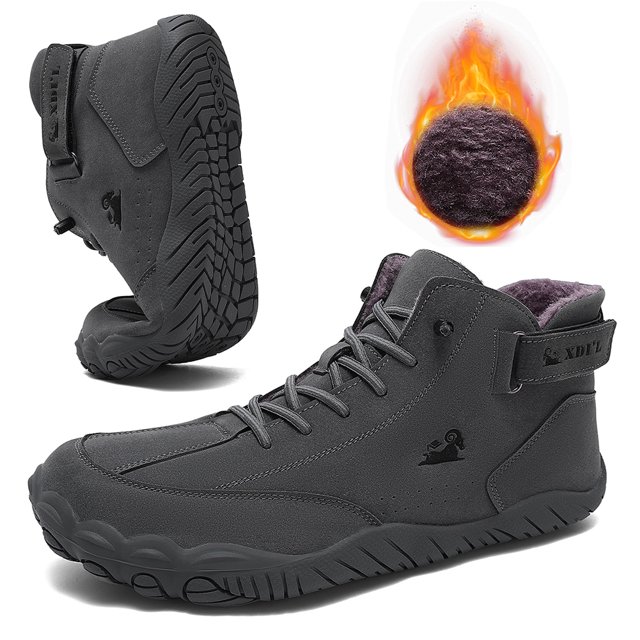 Zapatos Montar Cuero Altos Botines Botas Nieve para Hombres Con Cierre Antideslizantes Ligeros Senderismo