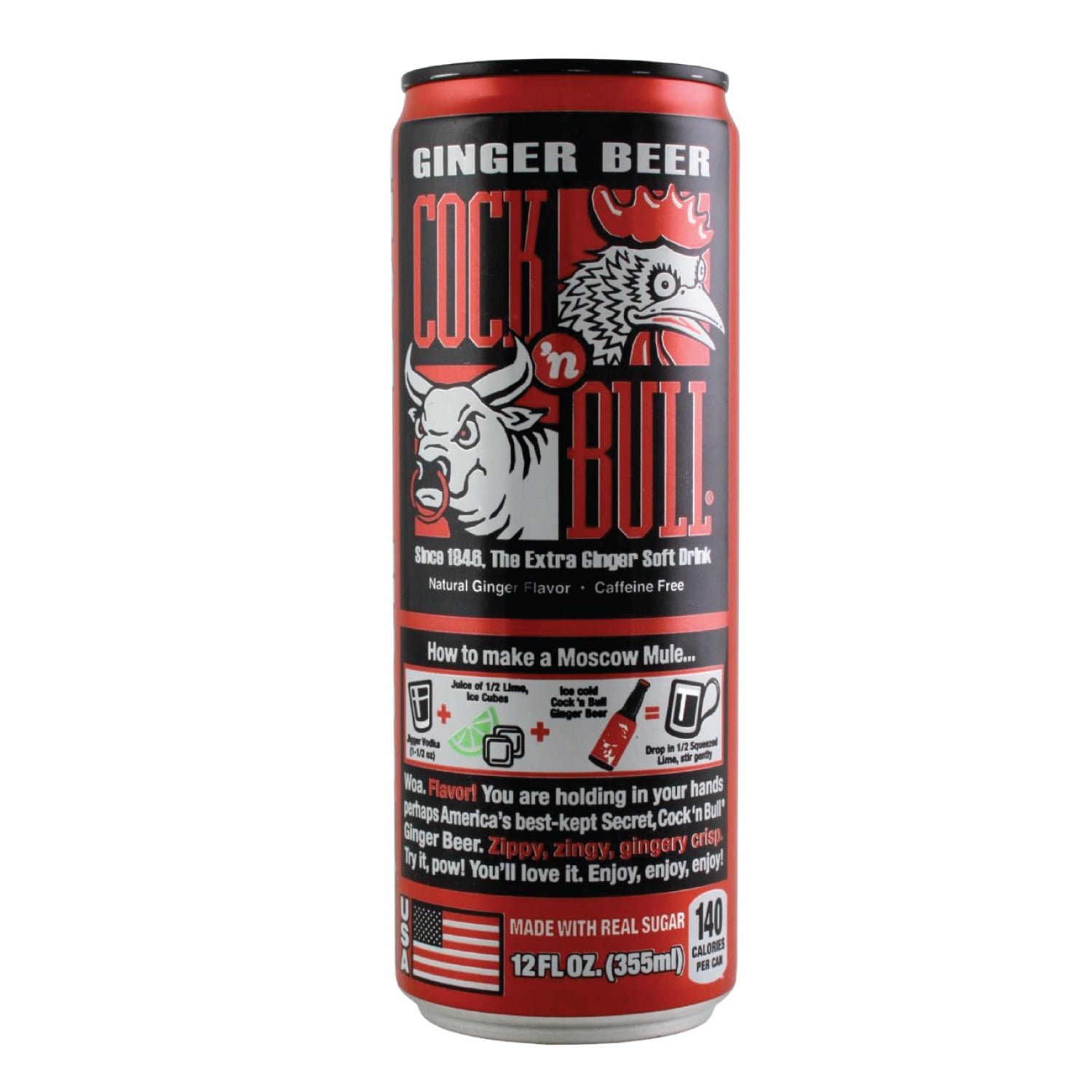 Cock 'n Bull Ginger Beer 24/12 fl. oz. (355ml) Can Case (24-Pack)