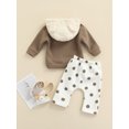 thumbnail image 4 of Qiylii Little Girls Boys Winter Outfit, Thickened Long Sleeve Hooded Sweatshirt Tops+Polka Dot Pants, 4 of 9