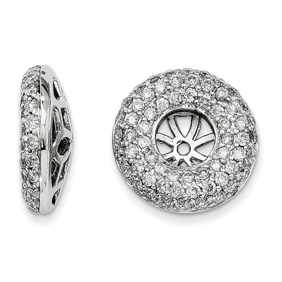 14k White Gold Diamond Earring Jackets XJ202WAA