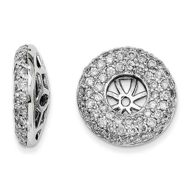Boucles d'Oreilles en Or Blanc 14k XJ202WAA