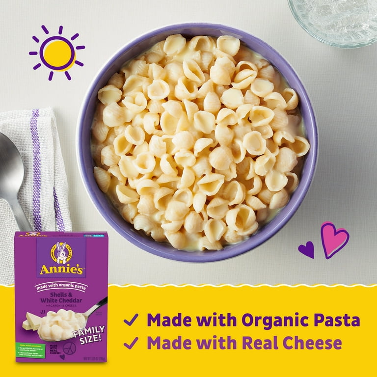 Annie's White Cheddar Shells Macaroni & Cheese Dinner with Organic Pasta,  10.5 OZ